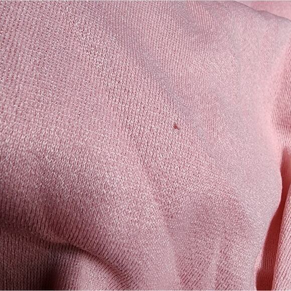 60s 70s Vtg Boho Mod Light Pink Long Maxi Empire Waist Wing Collared Dress Sz Md - Picture 8 of 8